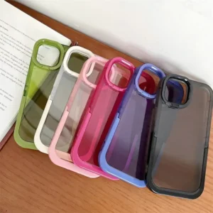 Double Stand Transparent TPU Phone Case For Iphone