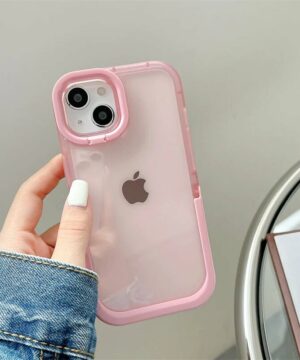 Double Stand Transparent TPU Phone Case For Iphone