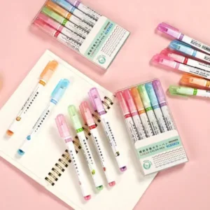 Dual Tip Pens with 6 Different Curve Shapes Fine Tips