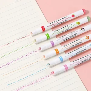 Dual Tip Pens with 6 Different Curve Shapes Fine Tips