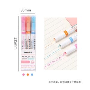 Dual Tip Pens with 6 Different Curve Shapes Fine Tips