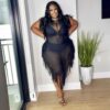 Fringe Mesh Dress
