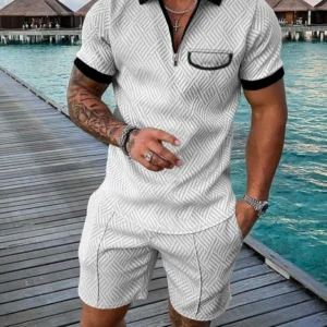 Geometric Lapel Casual Suit