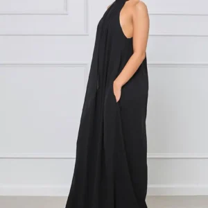 Halter Pleated Jumpsuit