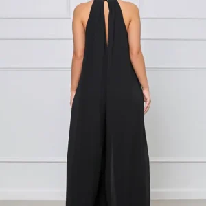 Halter Pleated Jumpsuit