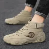 Italian Handmade Suede Velcro High Boots