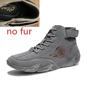 Italian Handmade Suede Velcro High Boots