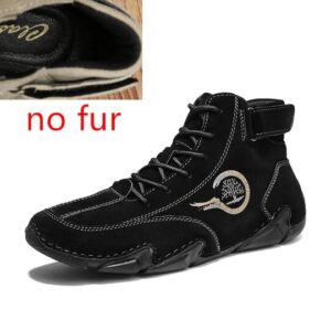 Italian Handmade Suede Velcro High Boots