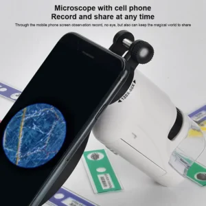 Kids Portable Pocket Microscope With Adjustable Zoom 60-120x