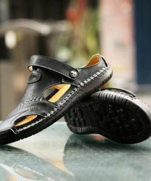 Large Size Soft Leather Mens Breathable Outdoor Sandals