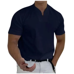 Men Business Short Sleeve Fitness T-Shirt