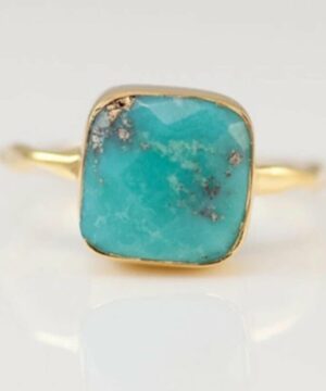Natural Turquoise Gold Ring