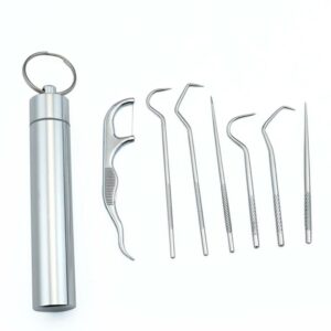 New 7 Pcs Stainless Steel Toothpick