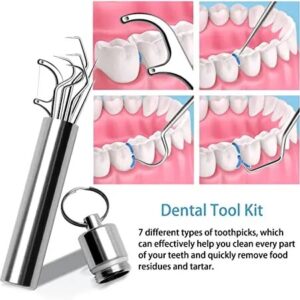 New 7 Pcs Stainless Steel Toothpick