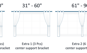 No Drill Curtain Rod Bracket