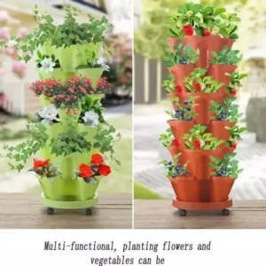 Plant Festival Special-Stand Stacking Planters Strawberry Planting Pots