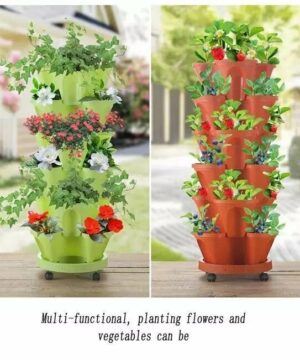 Plant Festival Special-Stand Stacking Planters Strawberry Planting Pots