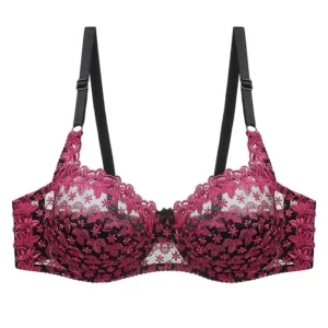 Plus Size Wire Free Thin Breathable Lace Bra