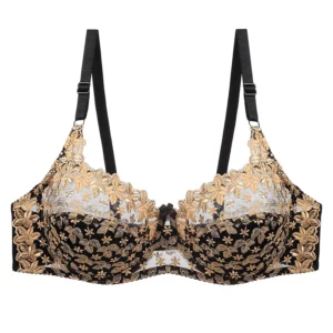 Plus Size Wire Free Thin Breathable Lace Bra