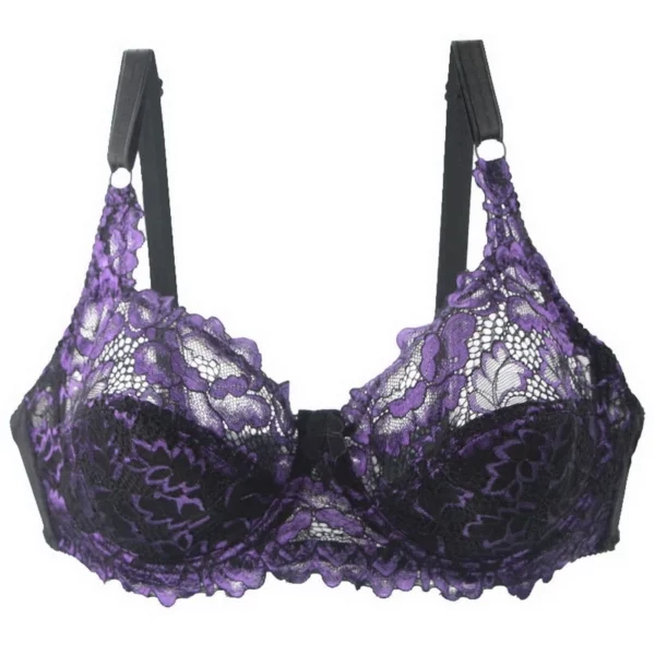 Plus Size Wire Free Thin Breathable Lace Bra