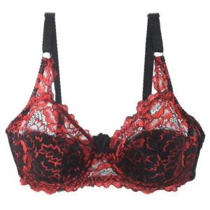 Plus Size Wire Free Thin Breathable Lace Bra