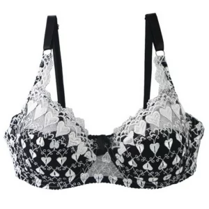 Plus Size Wire Free Thin Breathable Lace Bra