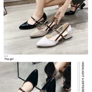 Pointed Toe low heel sandals