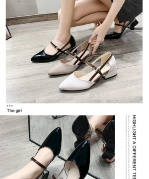 Pointed Toe low heel sandals