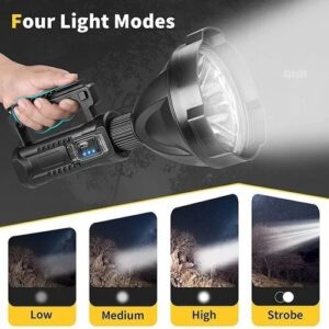 Rechargeable Handheld Spotlight Flashlight-High Lumens