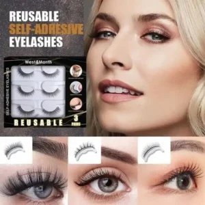 Self-Adhesive Smooth False Eyelashes 3 pairs