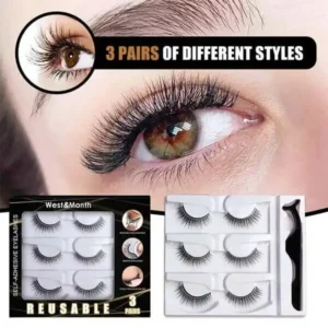 Self-Adhesive Smooth False Eyelashes 3 pairs