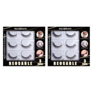 Self-Adhesive Smooth False Eyelashes 3 pairs