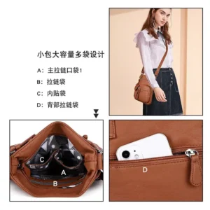 Soft Leather Shoulder Purse Bag