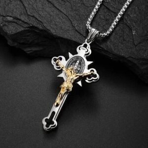 St. Benedict Exorcism Cross Necklace