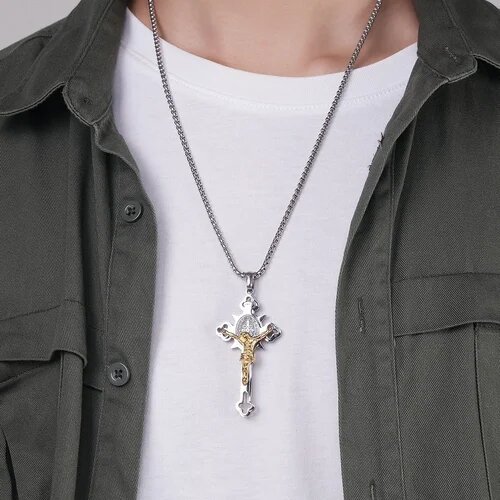 St. Benedict Exorcism Cross Necklace