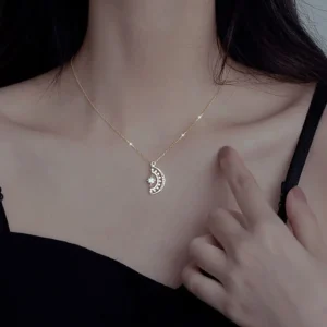 Alternative view of Sun & Moon Necklace