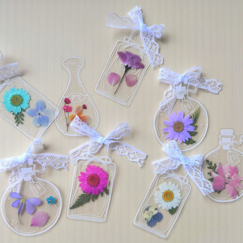 Transparent Dried Flower Bookmarks