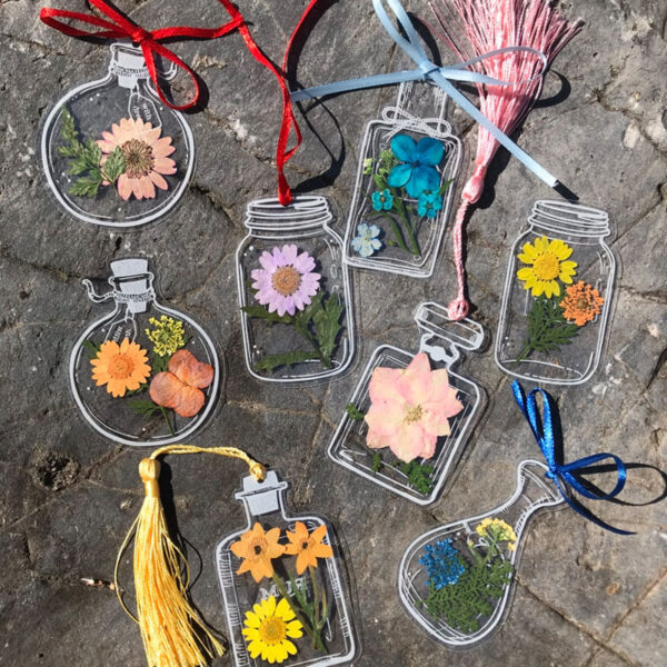 Transparent Dried Flower Bookmarks