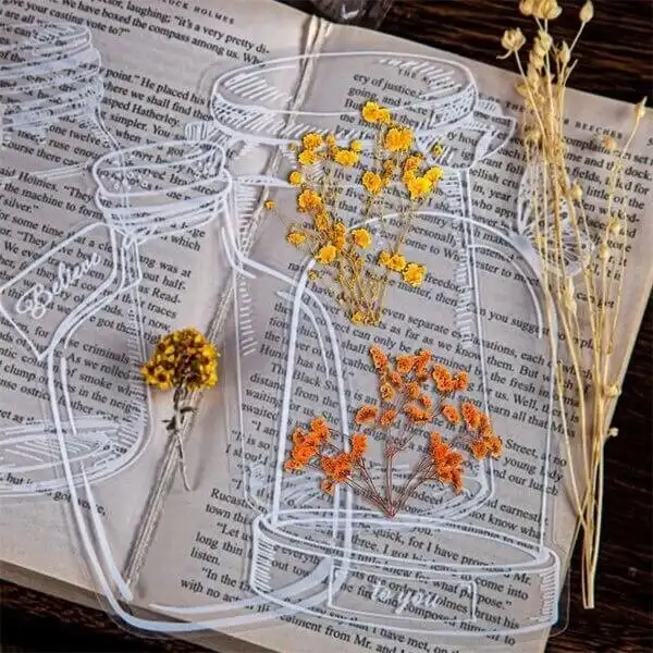 Transparent Dried Flower Bookmarks