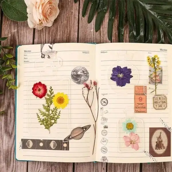 Transparent Dried Flower Bookmarks