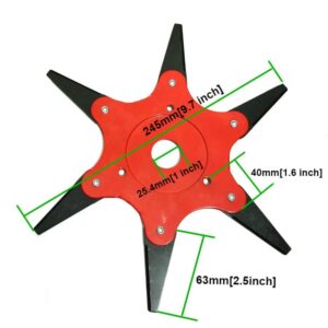 Universal 6-Steel Blades Razors Trimmer Head For Lawn Mower