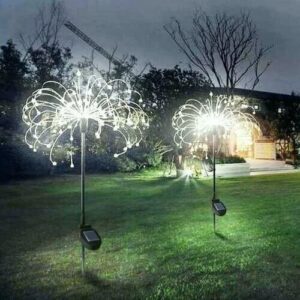 Lampă solară cu foc de artificii de grădină
