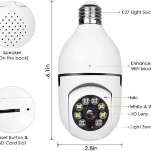 Wireless Wifi Light Bulb Camera Security Camera
