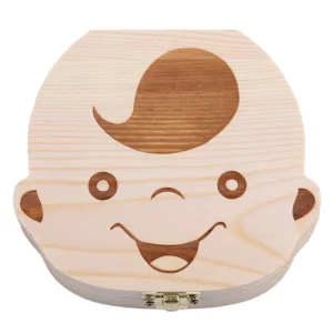 Wooden Baby Teeth Box Organizer