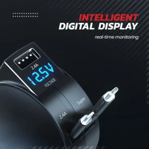 3-in-1 Retractable Fast Charging Car Adapter