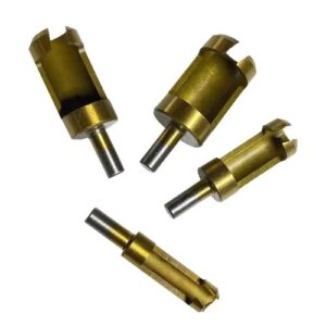 4pcs Titanium Coated Shank Barrel Cork Bits