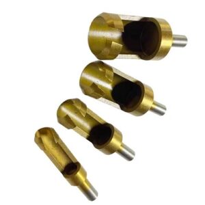 4pcs Titanium Coated Shank Barrel Cork Bits