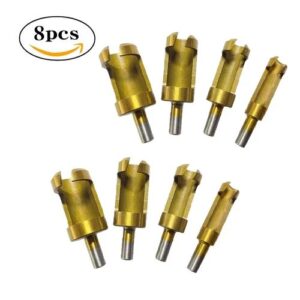 4pcs Titanium Coated Shank Barrel Cork Bits