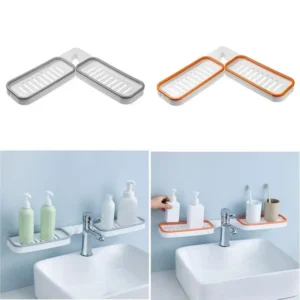 Bathroom Corner Punch-Free Rack