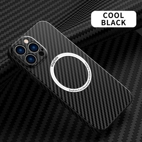 Carbon Fiber Texture Magnetic Wireless Charging Iphone Case